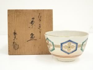 京焼　加藤松香造　仁清亀甲茶碗（共箱）